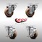 Service Caster 3 Inch SS High Temp Glass Filled Nylon Swivel Top Plate Caster Set with 2 Brakes SCC-SS20S314-GFNSHT-2-TLB-2 - alternate 2